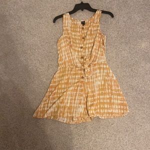 Girls yellow shorts romper, size 10/12